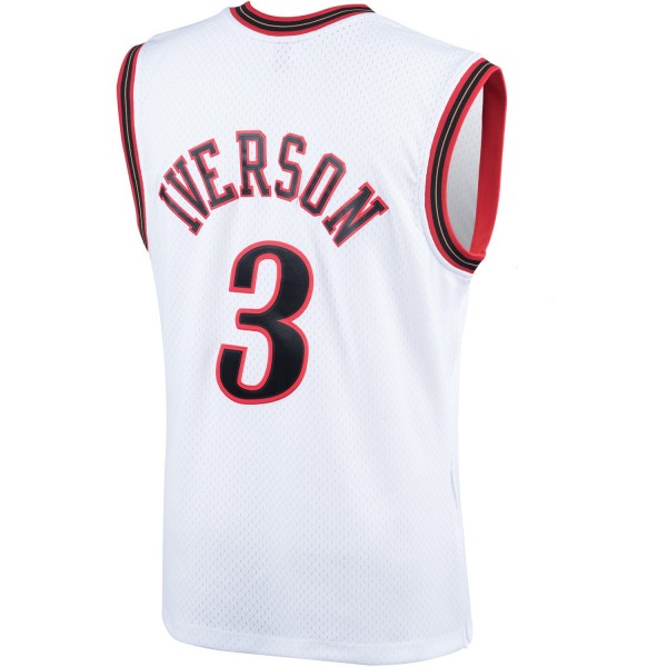 Джерси Philadelphia 76ers Allen Iverson Mitchell & Ness White Hardwood Classics Swingman