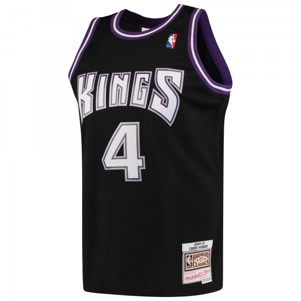 Игровая майка Chris Webber Sacramento Kings Mitchell & Ness Hardwood Classics 2000-01 Swingman - Black - оригинальная джерси НБА