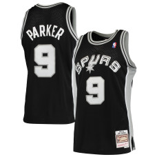 Джерси San Antonio Spurs Tony Parker Mitchell & Ness Black Hardwood Classics Swingman