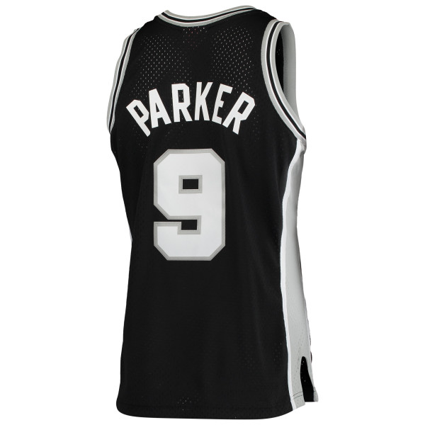 Джерси San Antonio Spurs Tony Parker Mitchell & Ness Black Hardwood Classics Swingman