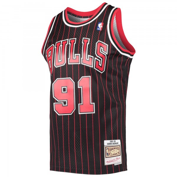 Джерси Chicago Bulls Dennis Rodman Mitchell & Ness Black Hardwood Classics Swingman