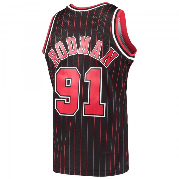Джерси Chicago Bulls Dennis Rodman Mitchell & Ness Black Hardwood Classics Swingman