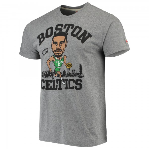 Футболка Jayson Tatum Boston Celtics Caricature Tri-Blend - Gray