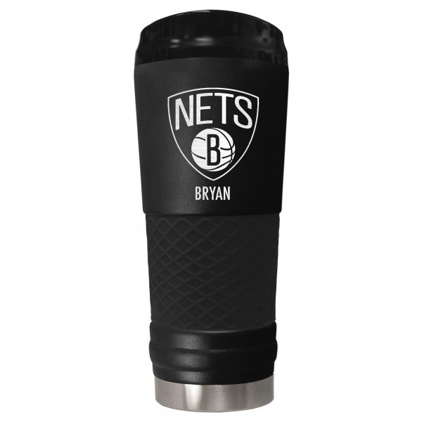 Brooklyn Nets 24oz. Personalized Stealth Draft Tumbler - Black