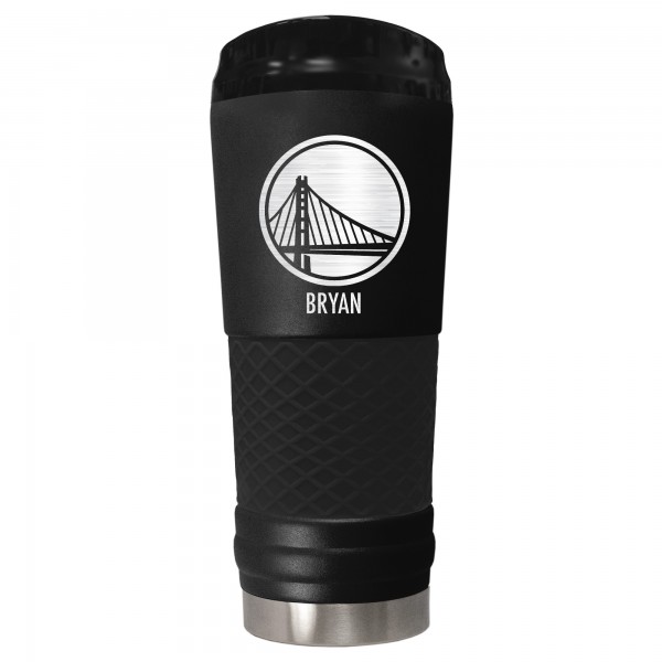 Golden State Warriors Black 24oz. Personalized Stealth Draft Tumbler