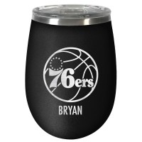 Именной бокал для вина Philadelphia 76ers 12oz. Stealth Wine - Black