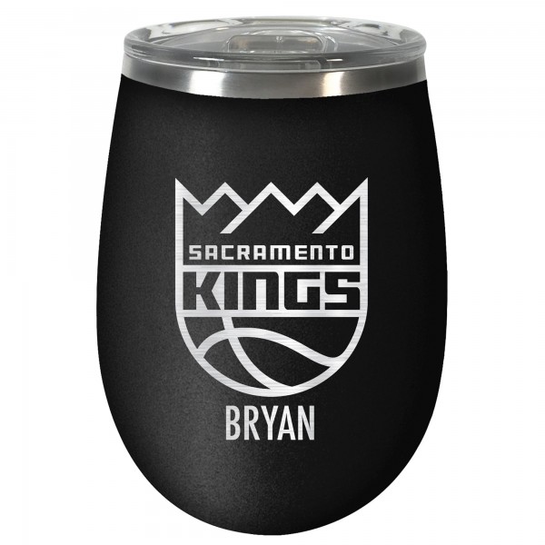 Именной бокал для вина Sacramento Kings 12oz. Stealth Wine - Black