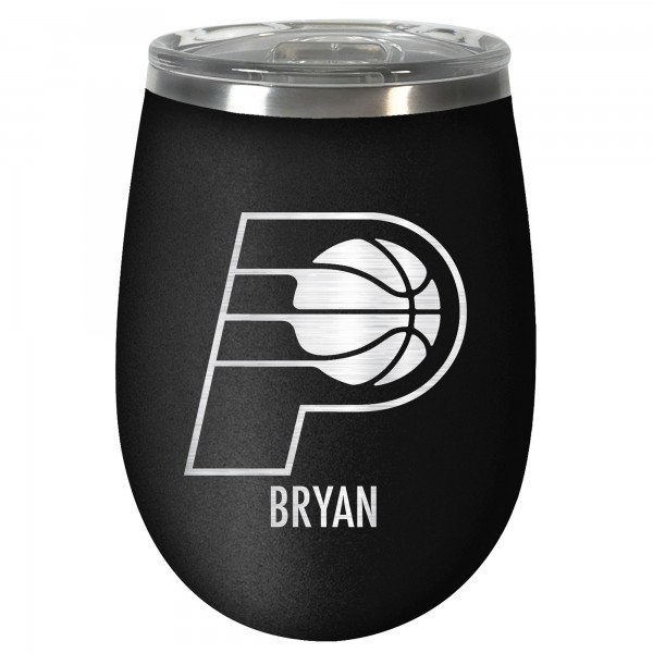 Indiana Pacers 12oz. Personalized Stealth Wine Tumbler - Black