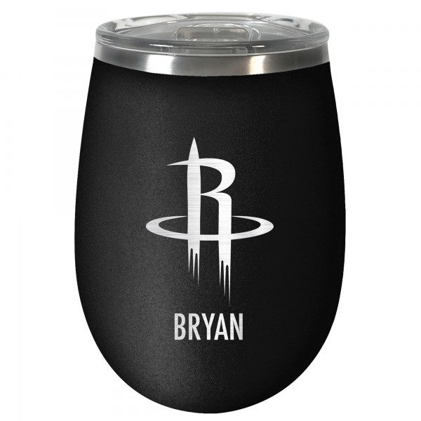 Именной бокал для вина Houston Rockets 12oz. Stealth Wine - Black
