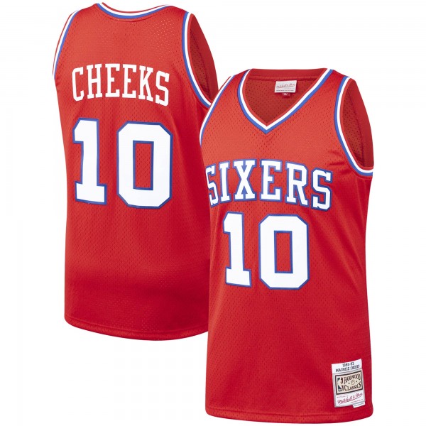 Джерси Philadelphia 76ers Maurice Cheeks Mitchell & Ness Red Hardwood Classics Swingman