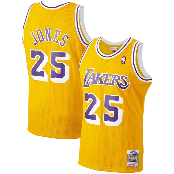 Игровая майка Ed Jones Los Angeles Lakers Mitchell & Ness 1994-95 Hardwood Classics Swingman - Gold - оригинальная джерси НБА