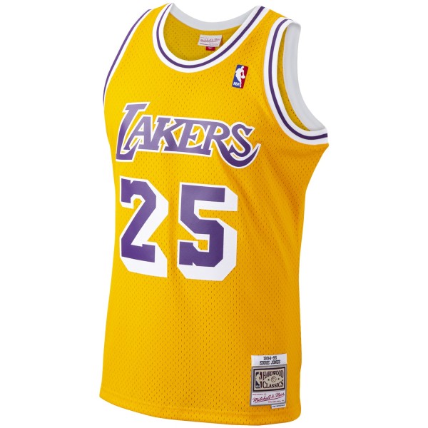 Игровая майка Ed Jones Los Angeles Lakers Mitchell & Ness 1994-95 Hardwood Classics Swingman - Gold - оригинальная джерси НБА