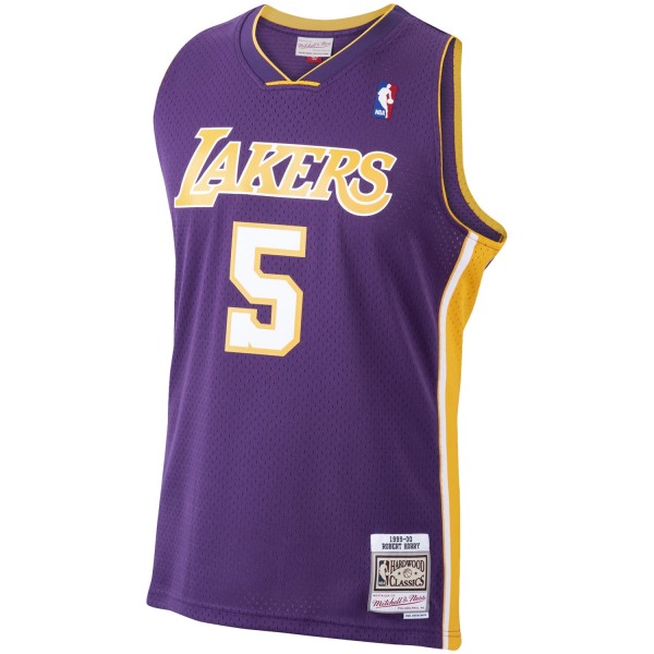 Игровая майка Robert Horry Los Angeles Lakers Mitchell & Ness 1999-2000 Hardwood Classics Swingman - Purple - оригинальная джерси НБА