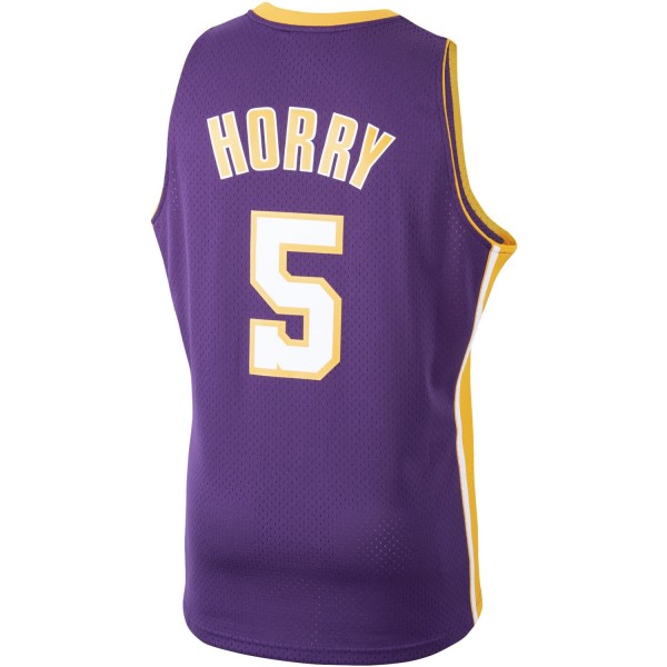 Игровая майка Robert Horry Los Angeles Lakers Mitchell & Ness 1999-2000 Hardwood Classics Swingman - Purple - оригинальная джерси НБА