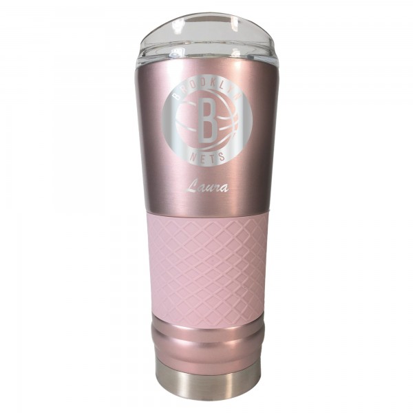 Brooklyn Nets 24oz. Personalized Rose Gold Draft Tumbler