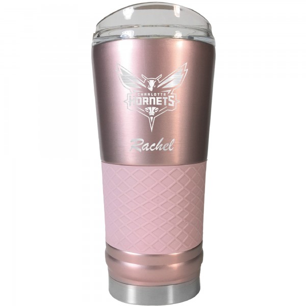 Charlotte Hornets 24oz. Personalized Rose Gold Draft Tumbler