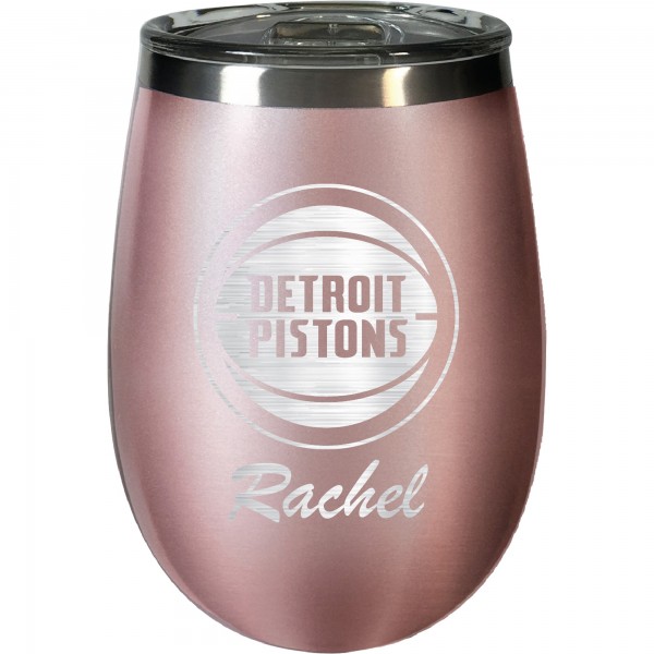Именной бокал для вина Detroit Pistons 12oz. Rose Gold