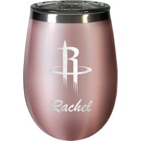 Именной бокал для вина Houston Rockets 12oz. Rose Gold