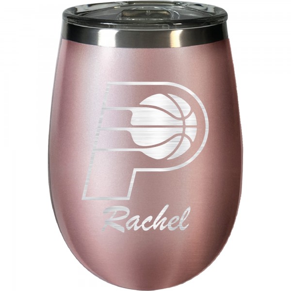 Indiana Pacers 12oz. Personalized Rose Gold Wine Tumbler