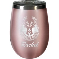 Именной бокал для вина Milwaukee Bucks 12oz. Rose Gold