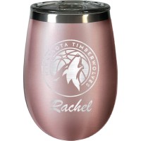Именной бокал для вина Minnesota Timberwolves 12oz. Rose Gold