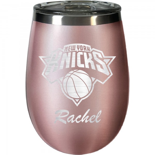 Именной бокал для вина New York Knicks 12oz. Rose Gold