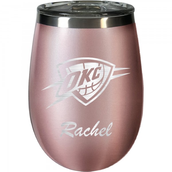 Именной бокал для вина Oklahoma City Thunder 12oz. Rose Gold
