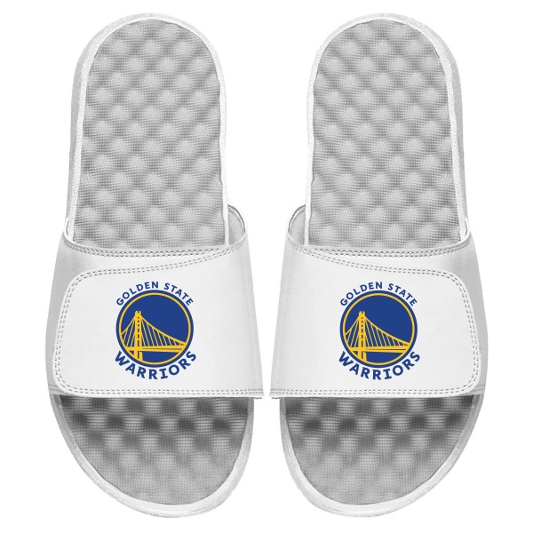Детские шлепки Golden State Warriors ISlide Global Logo - White