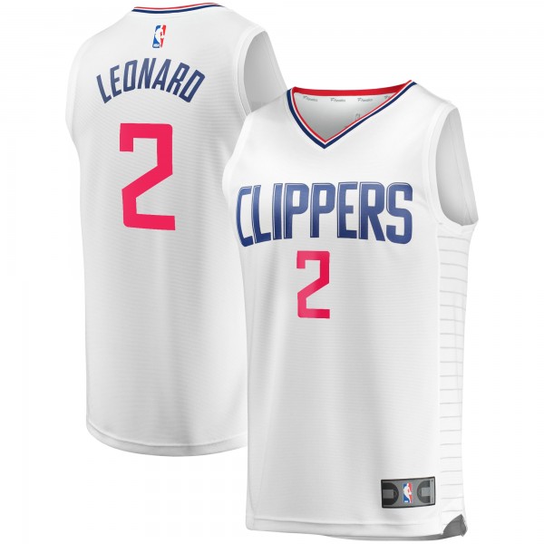 Игровая майка Kawhi Leonard LA Clippers Fast Break Replica - White - Association Edition - оригинальная джерси НБА