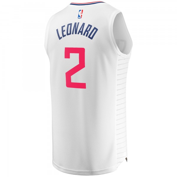 Игровая майка Kawhi Leonard LA Clippers Fast Break Replica - White - Association Edition - оригинальная джерси НБА