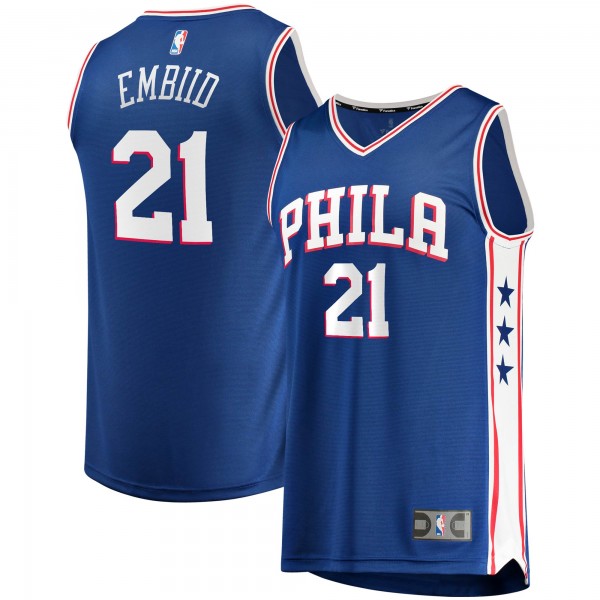 Джерси Philadelphia 76ers Joel Embiid Fanatics Royal Fast Break Replica Player - Icon Edition