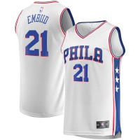 Детская игровая майка Joel Embiid Philadelphia 76ers 2019/20 Fast Break Replica - Association Edition - White