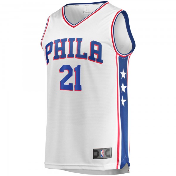 Детская игровая майка Joel Embiid Philadelphia 76ers 2019/20 Fast Break Replica - Association Edition - White - баскетбольная джерси NBA