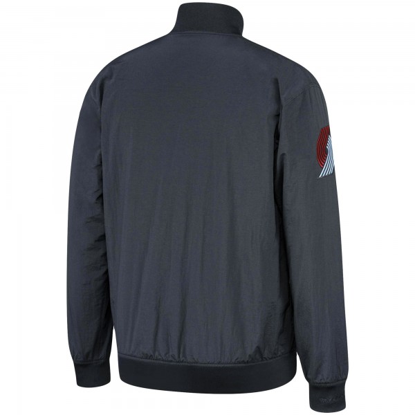 Куртка на кнопках Portland Trail Blazers Mitchell & Ness Hardwood Classics Authentic Warm-Up - Black