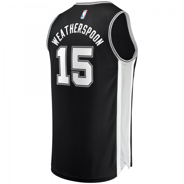 Детская игровая майка Quinndary Weatherspoon San Antonio Spurs Fast Break Replica - Icon Edition - Black - баскетбольная джерси NBA
