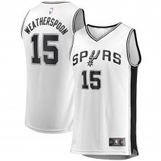 Детская игровая майка Quinndary Weatherspoon San Antonio Spurs Fast Break Replica White - Association Edition