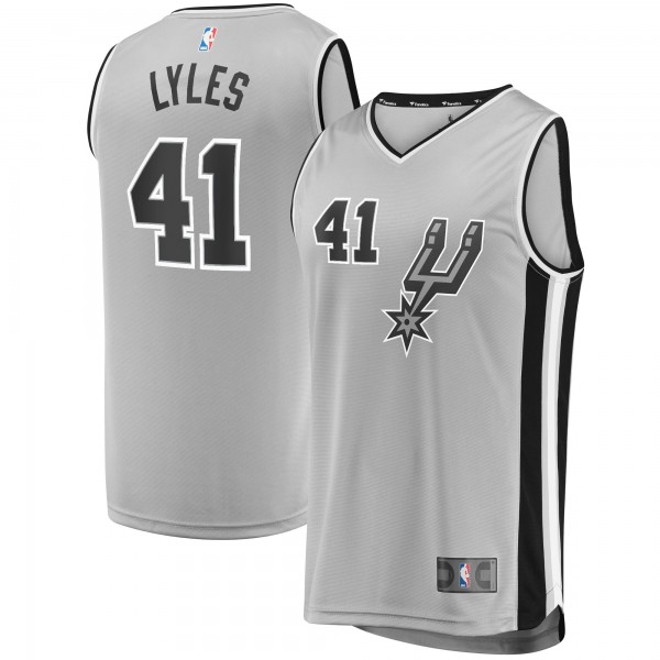Детская игровая майка Trey Lyles San Antonio Spurs Fast Break Replica Silver - Statement Edition - баскетбольная джерси NBA