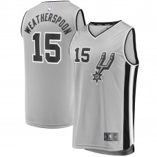 Детская игровая майка Quinndary Weatherspoon San Antonio Spurs Fast Break Replica Silver - Statement Edition