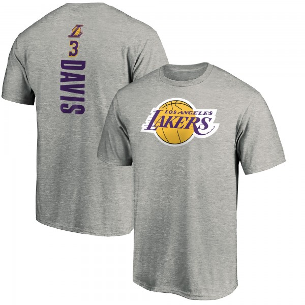 Футболка Anthony Davis Los Angeles Lakers Playmaker Name & Number Team - Heathered Gray