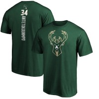 Футболка Giannis Antetokounmpo Milwaukee Bucks Team Playmaker Name & Number - Hunter Green