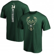Футболка Giannis Antetokounmpo Milwaukee Bucks Team Playmaker Name & Number - Hunter Green