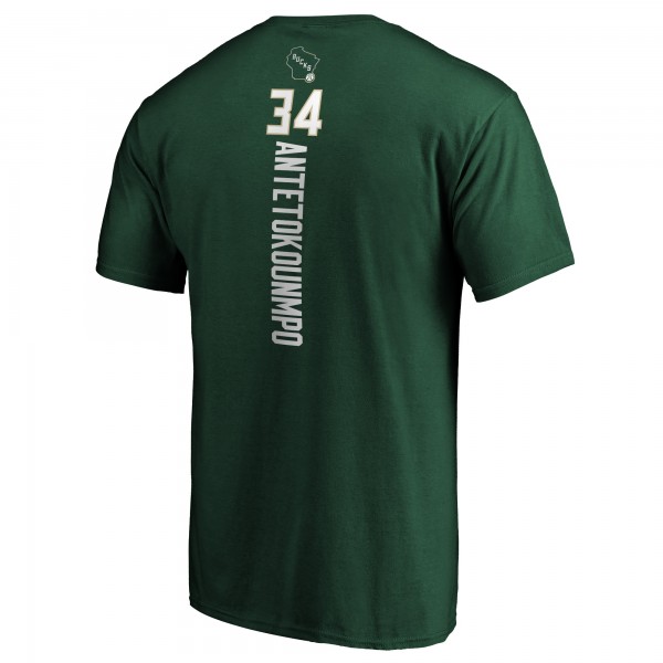 Футболка Giannis Antetokounmpo Milwaukee Bucks Team Playmaker Name & Number - Hunter Green