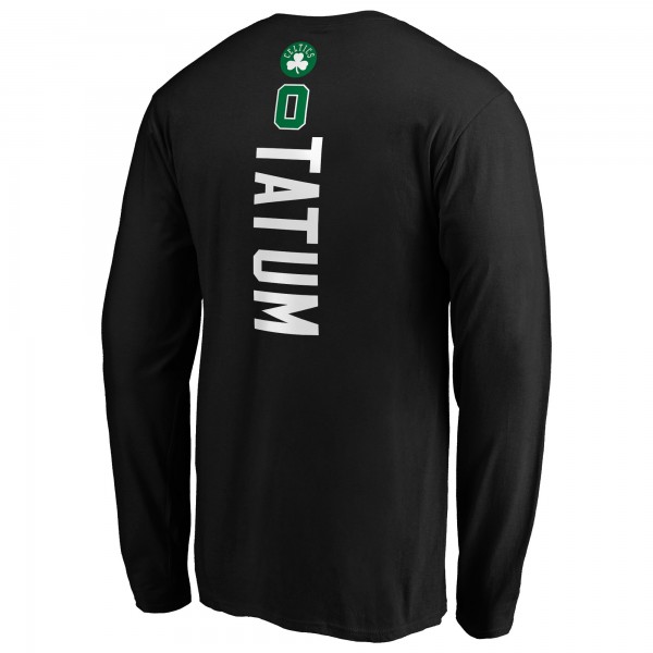 Футболка с длинным рукавом Jayson Tatum Boston Celtics Playmaker Name & Number - Black