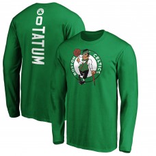 Футболка с длинным рукавом Jayson Tatum Boston Celtics Playmaker Name & Number - Kelly Green