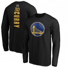 Golden State Warriors Stephen Curry Black Playmaker Name & Number Long Sleeve T-Shirt