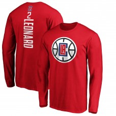 Футболка с длинным рукавом Kawhi Leonard LA Clippers Playmaker Name & Number - Red