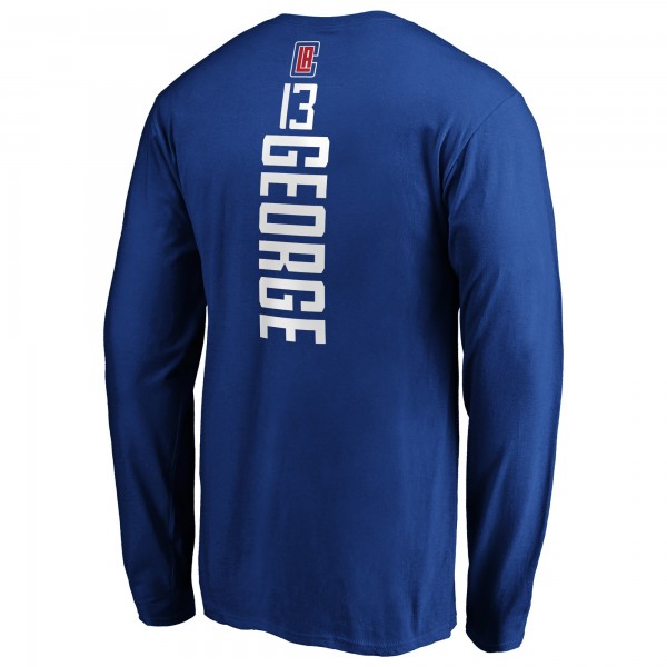 Футболка с длинным рукавом Paul George LA Clippers Playmaker Name & Number - Royal