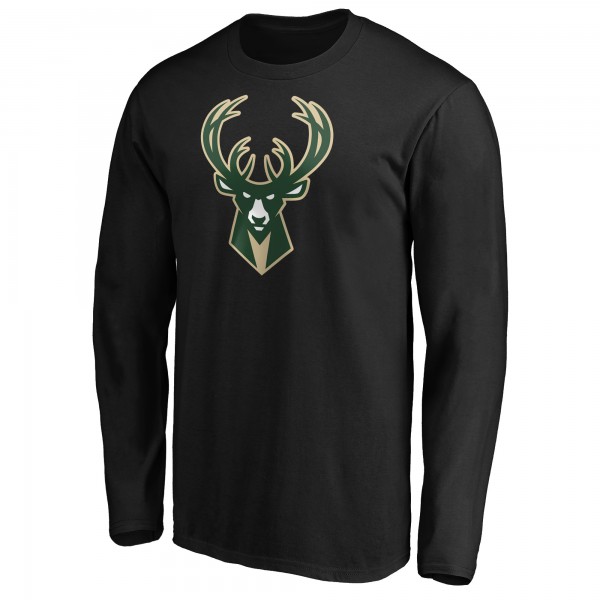 Футболка с длинным рукавом Giannis Antetokounmpo Milwaukee Bucks Playmaker Name & Number - Black