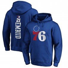 Philadelphia 76ers Joel Embiid Royal Playmaker Name & Number Pullover Hoodie