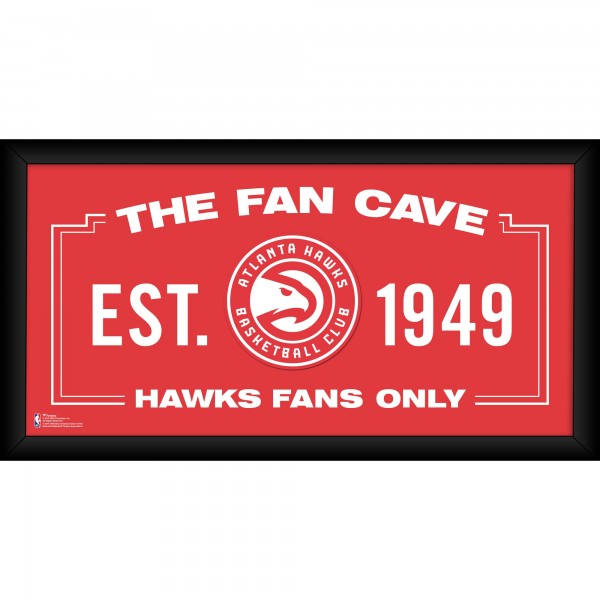 Atlanta Hawks Fanatics Authentic Framed 10 x 20 Fan Cave Collage